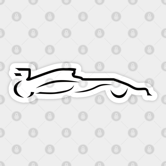 Race Car Line Drawing Silhouette Sticker by Sal71